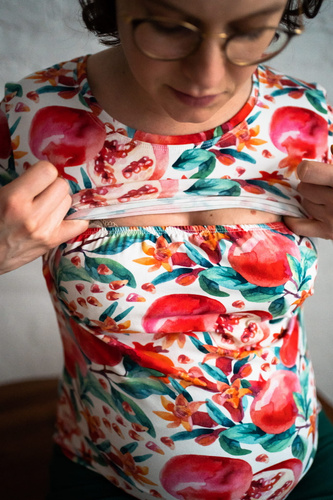 Bluză de sarcină și alăptare Milk Shirt granat Milk & Love