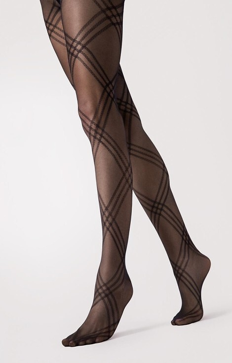 Colanți G6125 Tess Fiore – cu model 30 den, microfibră, eleganți