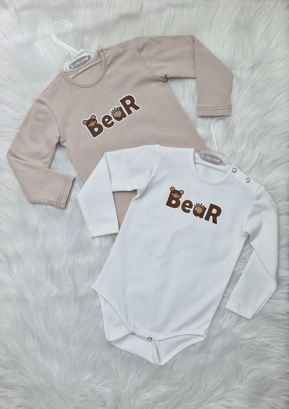 Body Bear Bear Bambarillo ecru | Bumbac, flexibil, confortabil