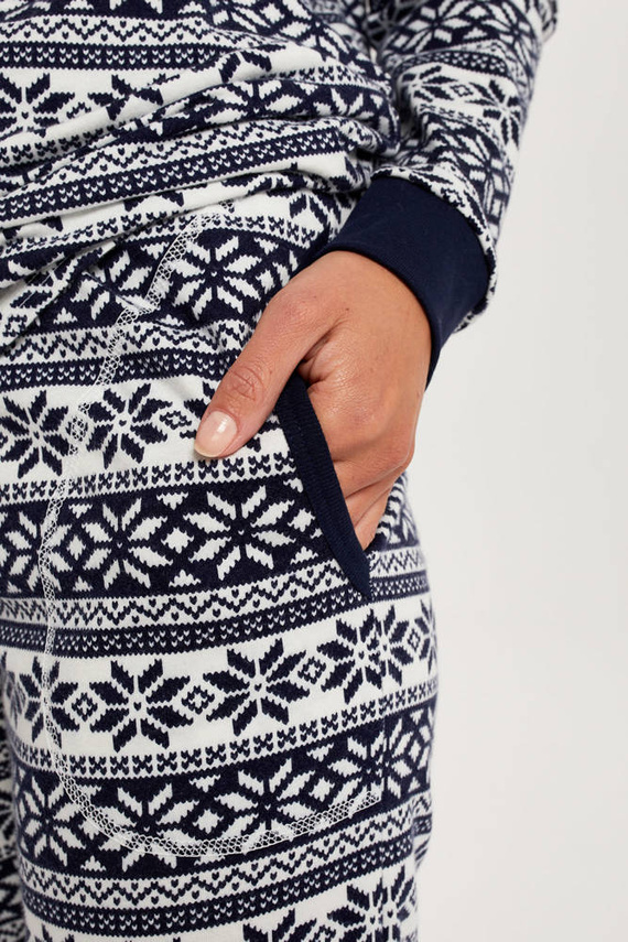 Alaska Pijama de damă cu mânecă lungă, pantaloni lungi Italian Fashion - print/verde