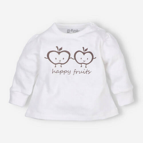 ABN-5301/ECR Bluză din bumbac organic ecru Happy Apples Nini