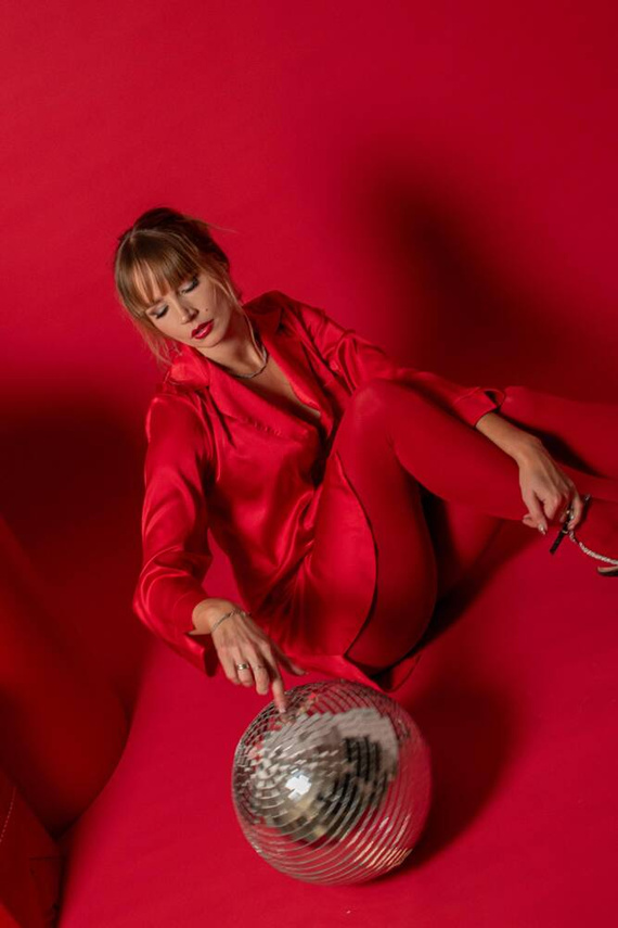 760 Cordelia Cămașă de damă descheiată De Lafense - roșu