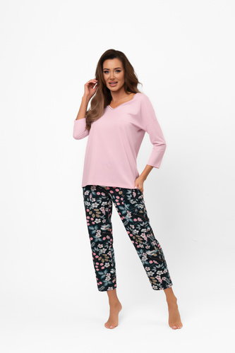 Pijama din bumbac pentru femei Marisal - 3/4 bluză, 7/8 pantaloni Italian Fashion  