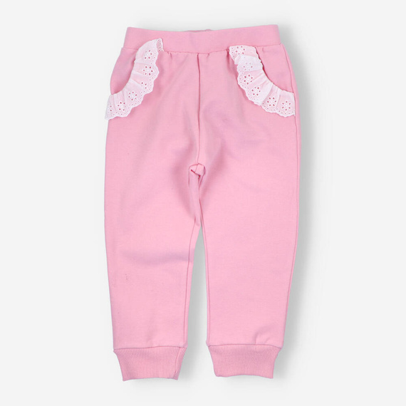 BOB-0011 Pantaloni de trening pentru fete By o Baby roz