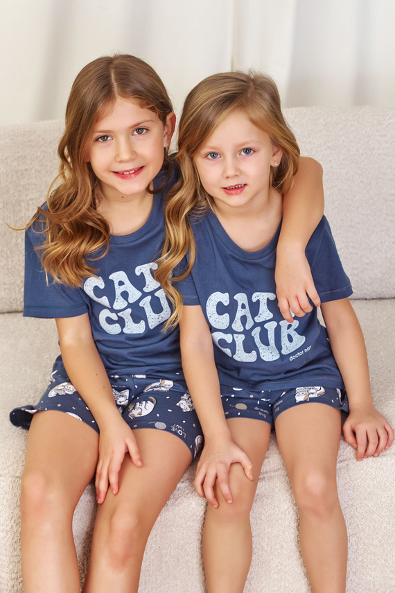 7205 "Cat club" Pijamale pentru copii unisex Doctor Nap - albastru intens