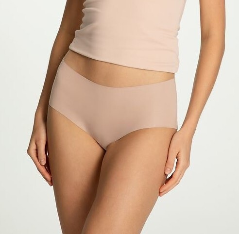 Julimex Cotton Mood Maxi chiloți de damă din bumbac, bej - fără cusături, netezi, talie înaltă