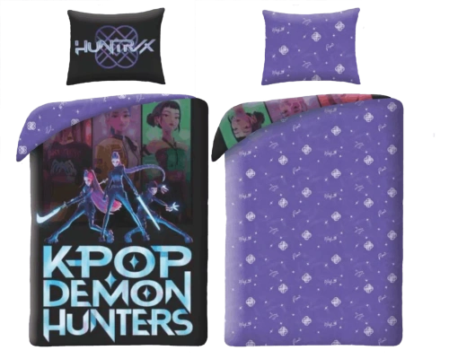 Halantex Lenjerie de pat din bumbac K-POP Demon Hunters 04 140x200 70x90 Violet