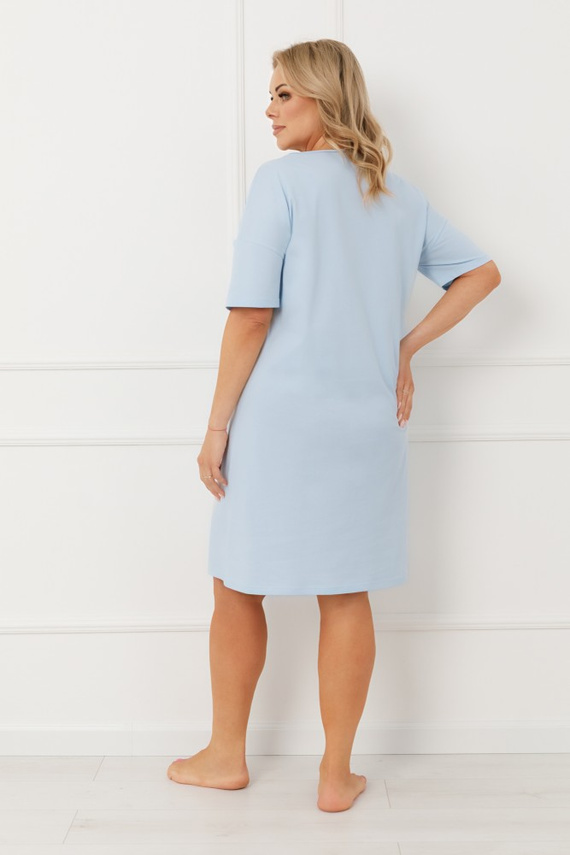 Cămașă de noapte damă ERULA Italian Fashion bumbac jersey mânecă scurtă