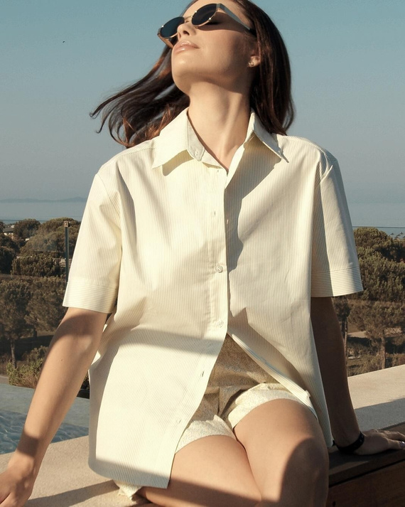 Pijama damă Sensis Ophelia lime – set de vară, 100% bumbac