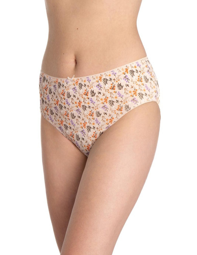 Lama L-120 BI-100 chiloți damă bumbac bikini bej-maro set 3 confort