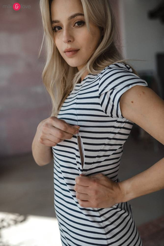 Milky Dress Sukienka do karmienia Milk&Love w paski