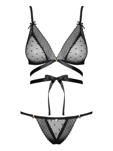 Bowessa komplet 2-częściowy Obsessive czarny 