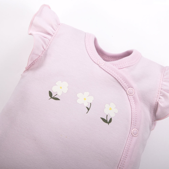 Body plic cu mâneci scurte Meadow Eevi - roz