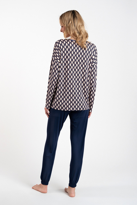 Milda Pijama de damă cu mâneci lungi, pantaloni lungi Italian Fashion