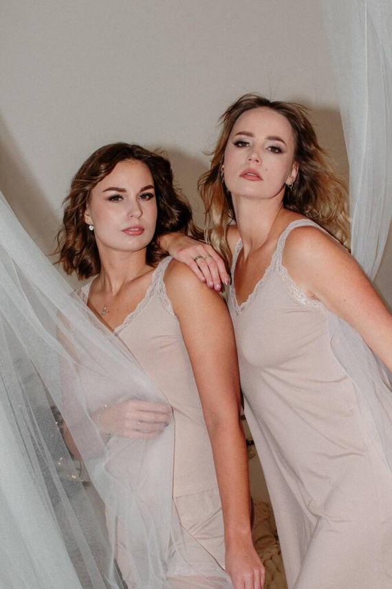 771 Cămașă de noapte Hazel De Lafense - nisip