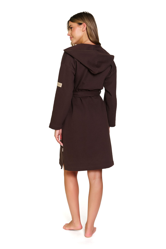 Doctor Nap 7331 – Halat de baie din bumbac cu glugă | 100% bumbac, producție poloneză - brownie