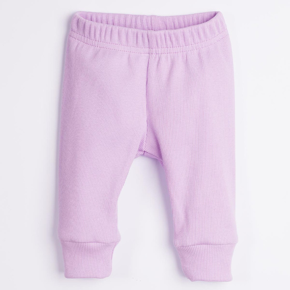 Pantaloni fete Nicol Tosia 225019 din bumbac liliați cu manșete