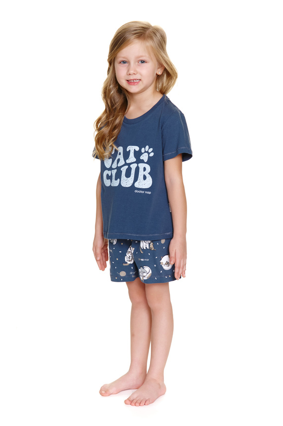 7205 "Cat club" Pijamale pentru copii unisex Doctor Nap - albastru intens