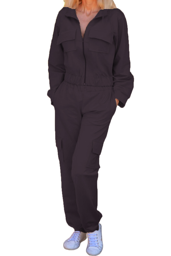 Trening dama din bumbac Mili Mirale, set confortabil cu buzunare - productie poloneza - negru