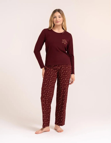 Moraj PDD4300-025 Pijamale damă bleumarin 95% bumbac, de Crăciun