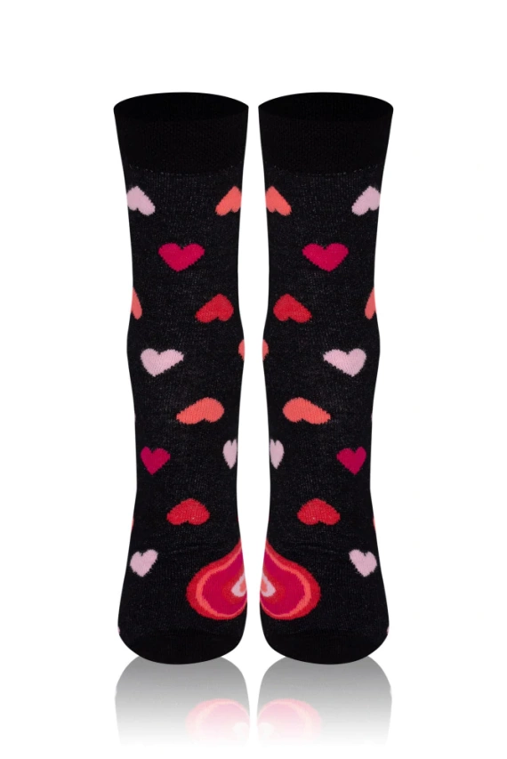 M30D Serce Șosete lungi pentru bărbați Italian Fashion - negru