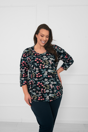 Pijama din bumbac pentru femei Lucja 3/4 mâneci și pantaloni Italian Fashion  