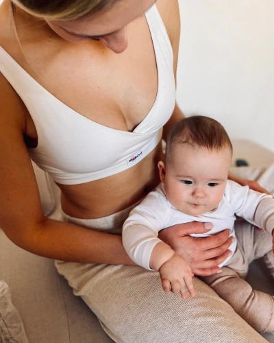 Milk&Love Mombri Klasyk sutien alăptare impermeabil white 