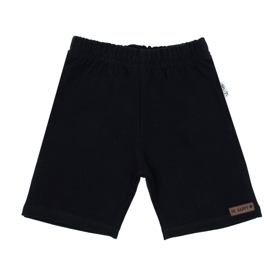 169514 Pantaloni scurți Nicol pentru copii - unisex, bumbac cu elastan, confortabili, producție poloneză - negru
