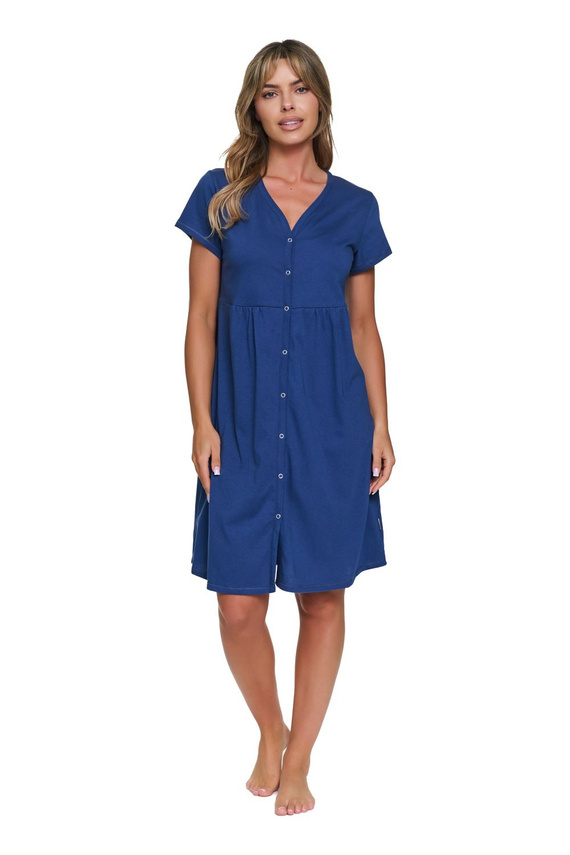 Cămașă de sarcină Doctor Nap 7547 100% bumbac pentru alăptare damă indigo