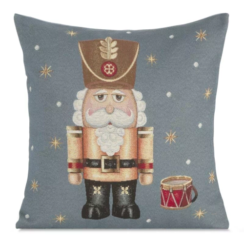 Chp 6082 Tapiserie de Crăciun Față de Pernă Spărgător de Nuci Perdele Euro Gri