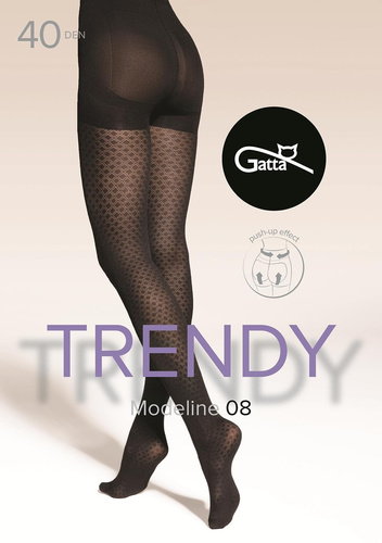 Colanți Modeline 08 Gatta – 40 den, modelare push-up, model în carouri