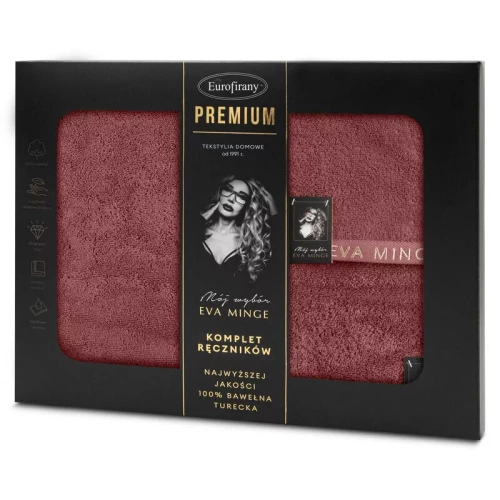 Venus 3 Set prosoape premium Eva Minge Eurofirany - roșu cărămiziu