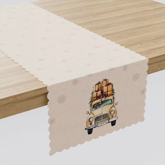 PBN283 Masina de Crăciun pentru mașină de epocă Copertina bej