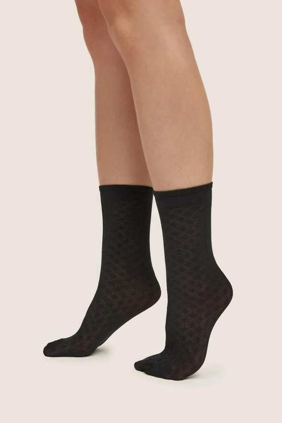 Gabriella Oria 1263 Black șosete damă 70 DEN cu model 3D