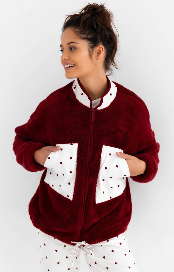 Simonette Sensis hanorac pentru femei - alb burgundy