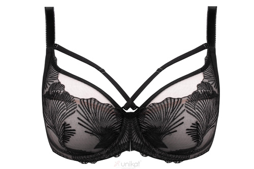 Sutien Sintra Soft – elegant, negru-bej, cu balene, confortabil și susținător