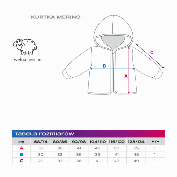 Geaca pentru copii Eevi din lana merinos - bej, respirabila si moale
