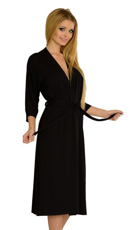 942 Visa Halat de baie lung De Lafense - negru