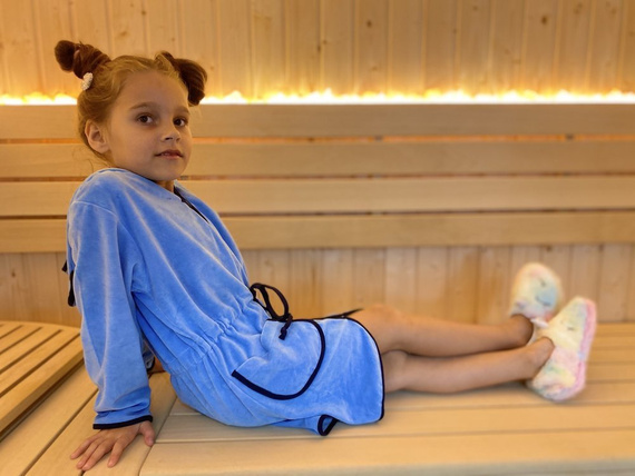 374 / 375 Desiree Halat de baie pentru copii - albastru