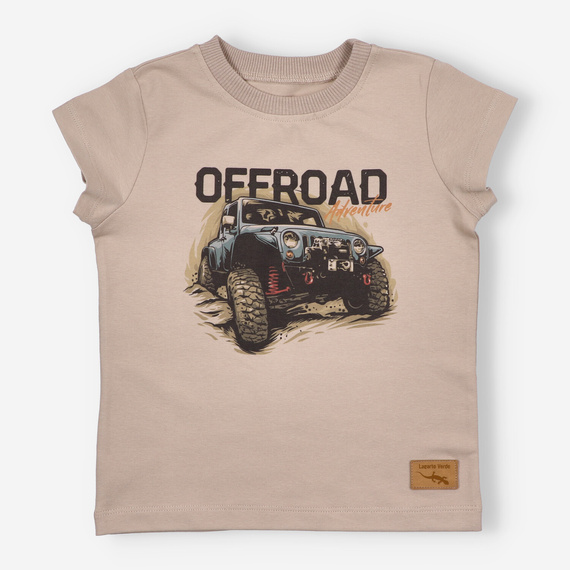 KAR-2003/BEZ Tricou pentru băieți Lagarto Verde bej