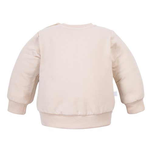 Hanorac Beary Cool Eevi – bej deschis, bumbac, imprimeu ursuleț