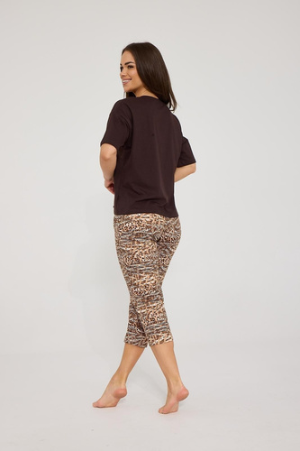 Pijamale damă Cornette 1105/497 Floris 2 roz, 100% bumbac, 3/4
