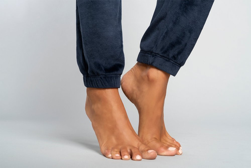 Set lung pentru femei Juga. mânecă, lungime. pantaloni de modă italiană albastru marin 