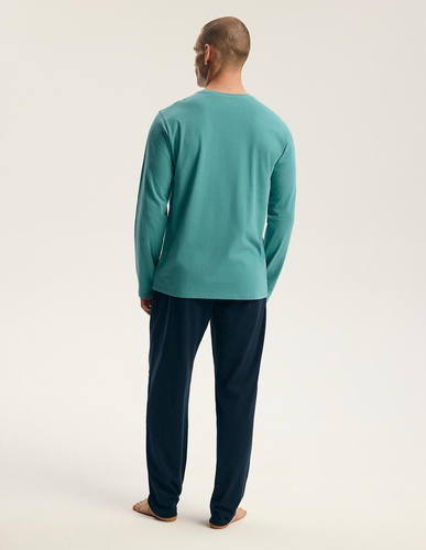 Henderson Core 45500 Flank pijama bărbați verde, lungă, 100% bumbac