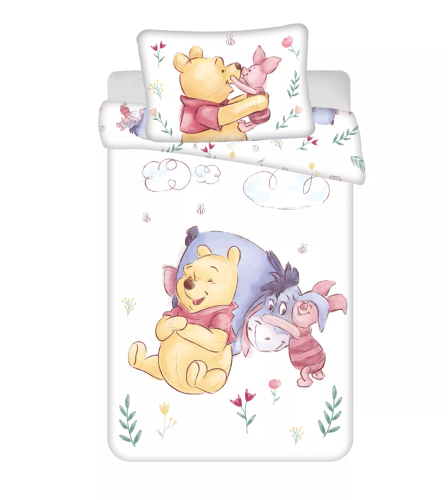 Lenjerie pătuț 100x135 Jerry Fabrics bumbac cu fermoar