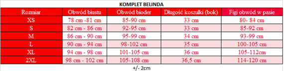 Belinda Komplet damski DKaren - jasny ecri 
