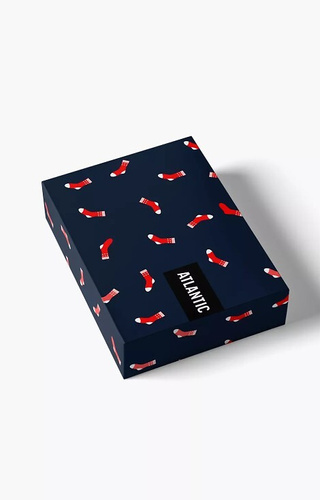 2GMB-010 Boxeri bărbătești Atlantic - Bumbac, Model de Crăciun, Set de 2