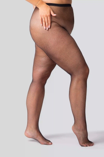 Colanți plasă mărime Queen Rete – Negri, plasă mică, eleganți și confortabili