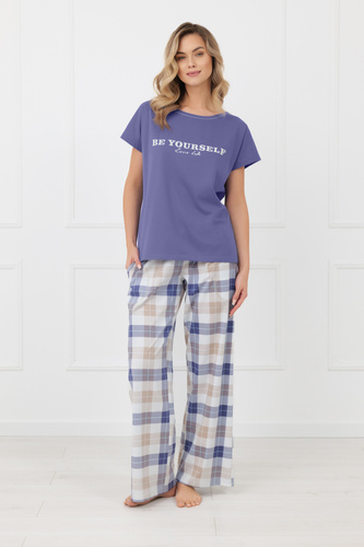Pijama damă Rima Italian Fashion 100% bumbac pantaloni lungi