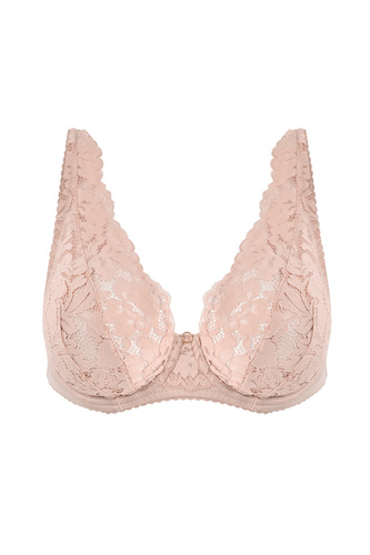 Mediolano Jasmin 19152 bralette sutien dantelă pudră decolteu V